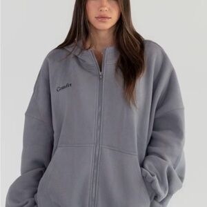 Comfrt Wolf Grey LARGE Cloud Zip Hoodie- NIB